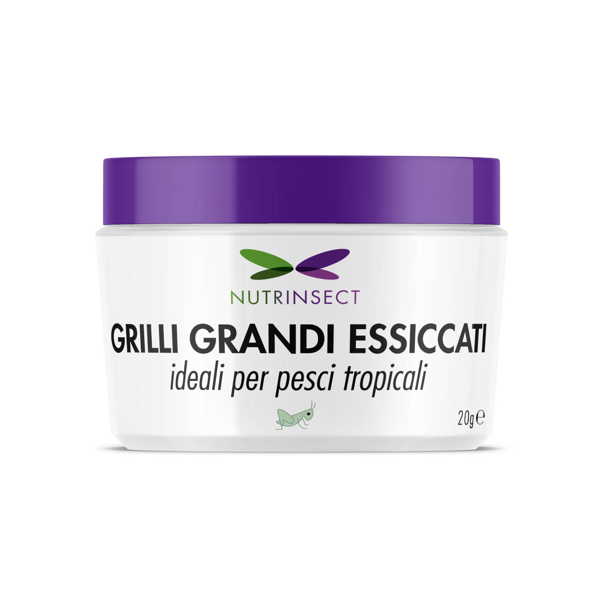 Grilli grandi essiccati per pesci tropicali